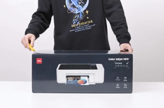 01 Déballage de l'imprimante vidéo Deli imprimante D311NW Imprimante jet d'encre