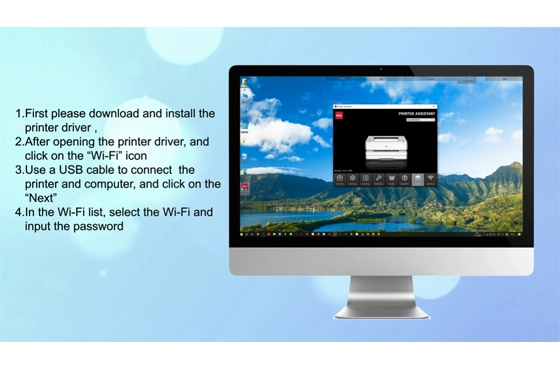 03 Deli Imprimante P3100 Modèle WiFi-Mobile-Airprint