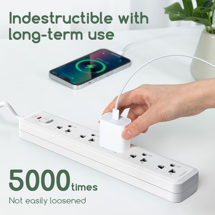 ct466 5 holes 5m thai conventional power strip supplier