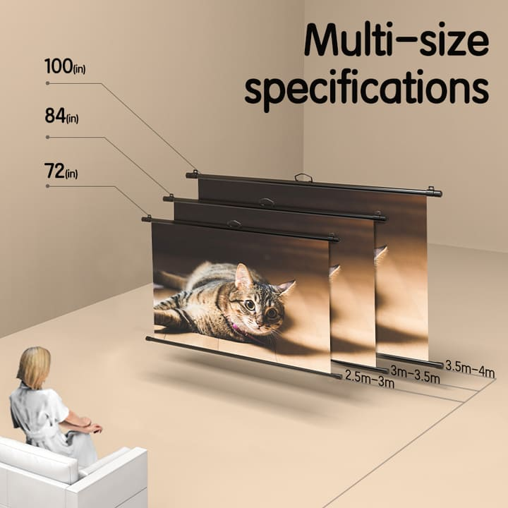 ​es902 84 inch bracket projector screen supplier