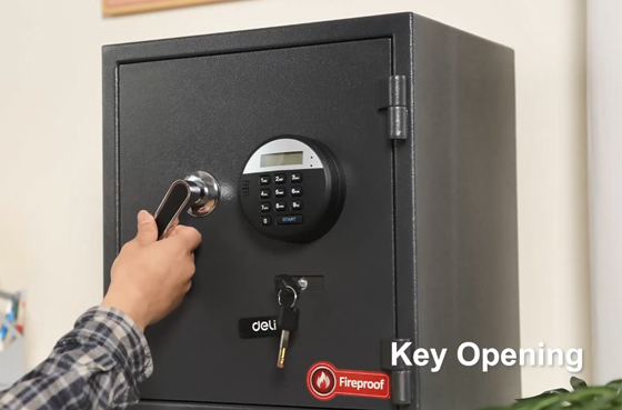 Boîte ignifuge à mot de passe électronique série 01 Deli ET580